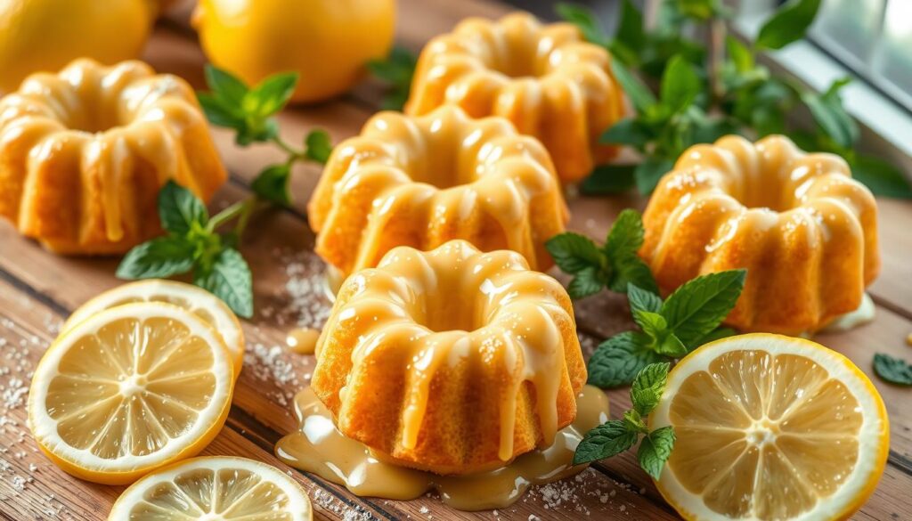 Lemon Mini Bundt Cakes