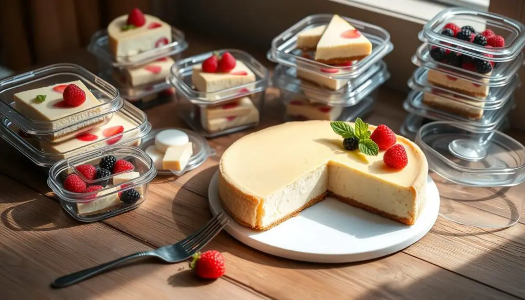 Storing cheesecake