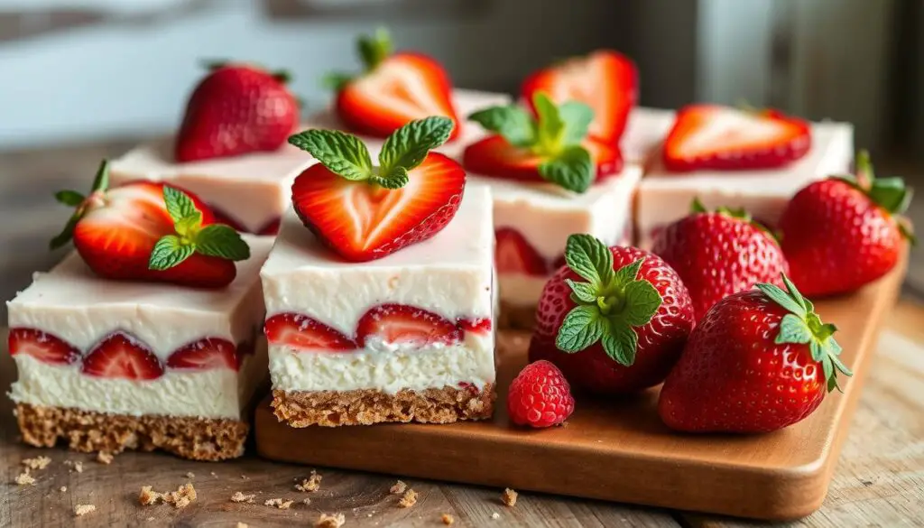 Strawberry cheesecake bars