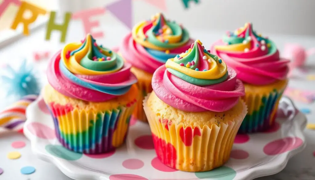 Tie-Dye Cupcakes