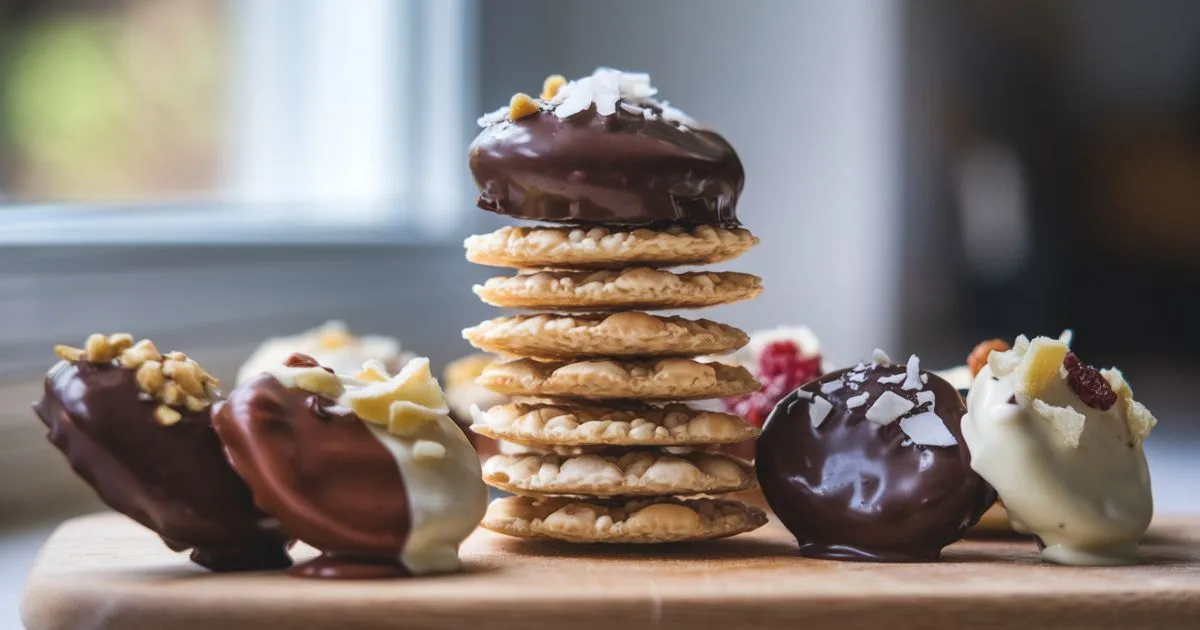 Delicious Rice Cracker with Chocolate