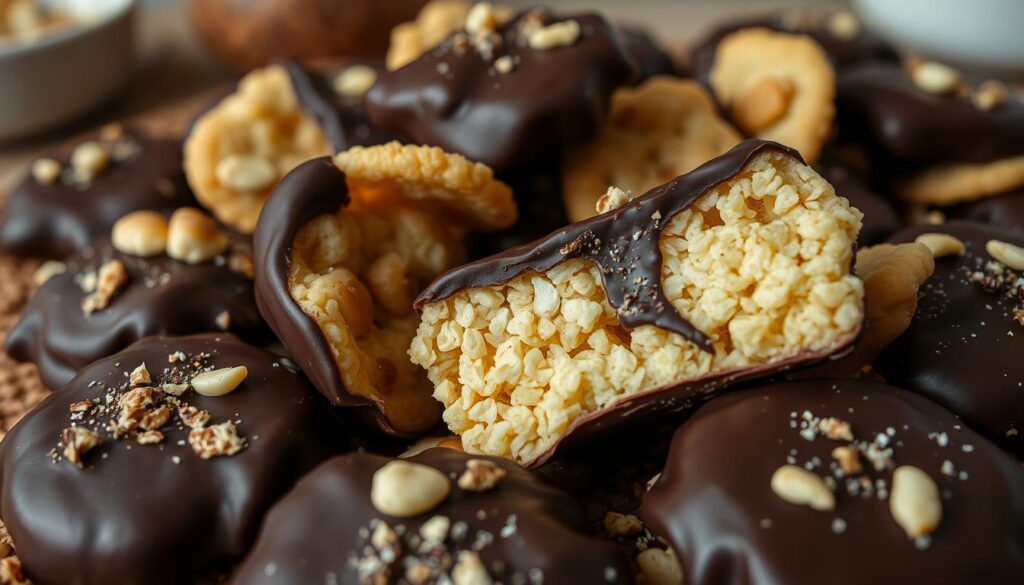 chocolate coating for rice crackers