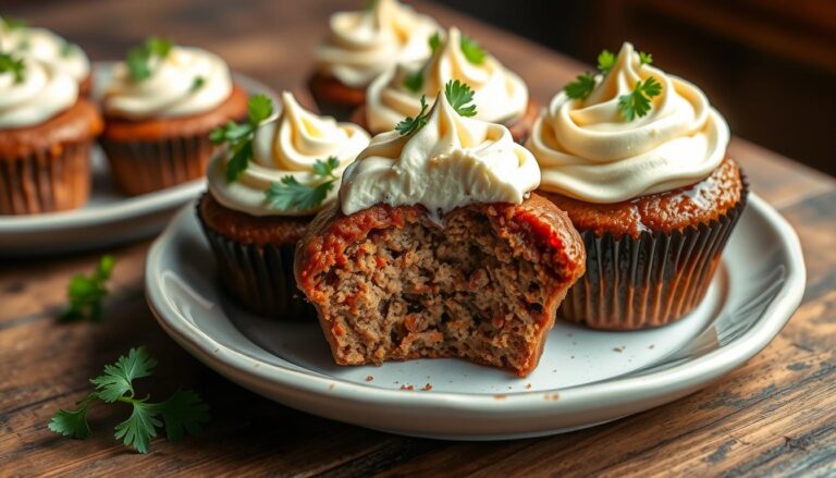 meatloaf cupcakes with whipped potato topping