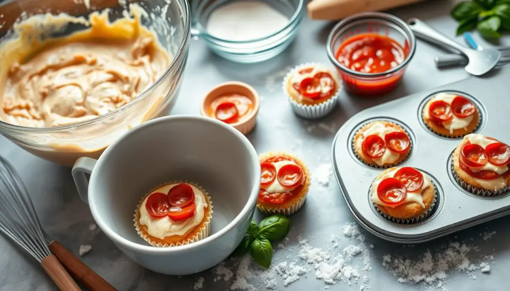 pizza cupcake recipe steps