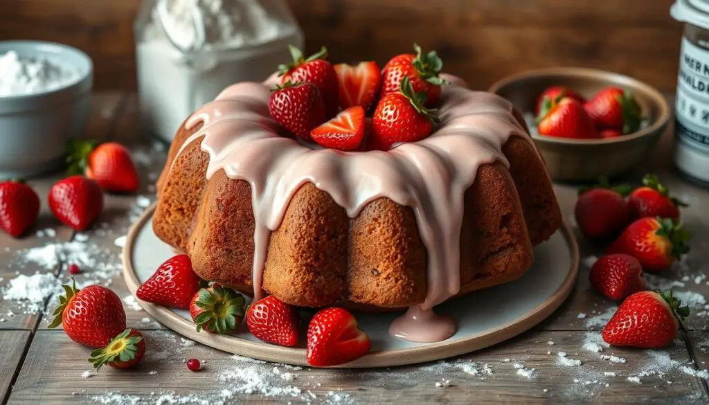 strawberry bundt cake