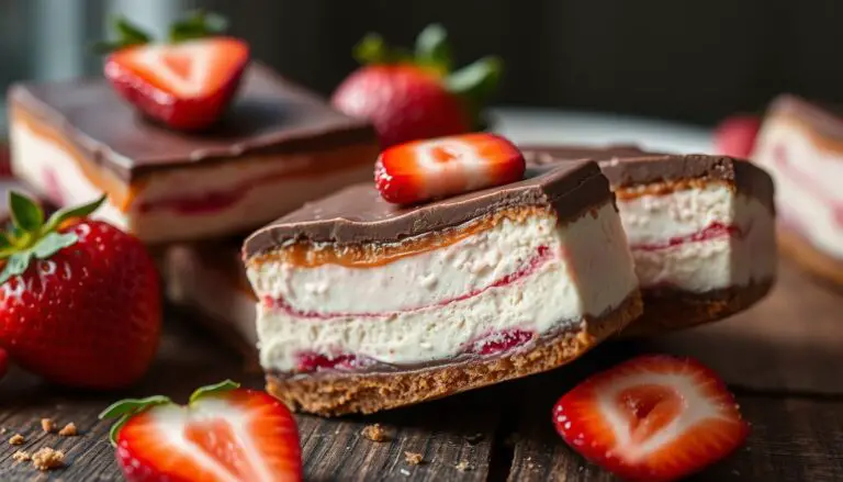 strawberry cheesecake snickers bars