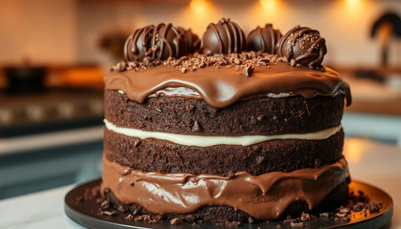 Triple chocolate cake