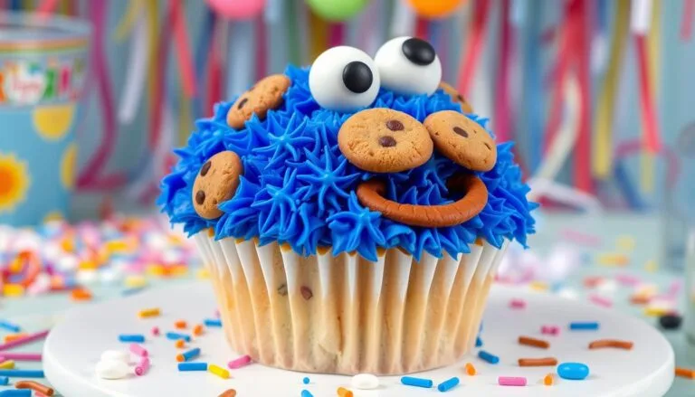 cookie monster cupcake cake