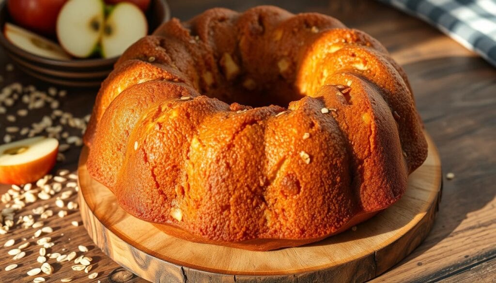 vegan apple oat bundt cake