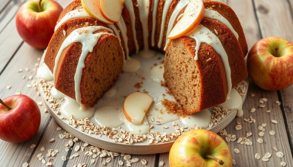 vegan apple oat bundt cake