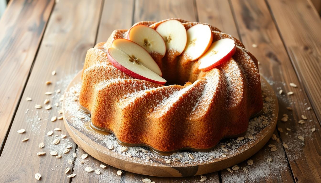 vegan apple oat bundt cake