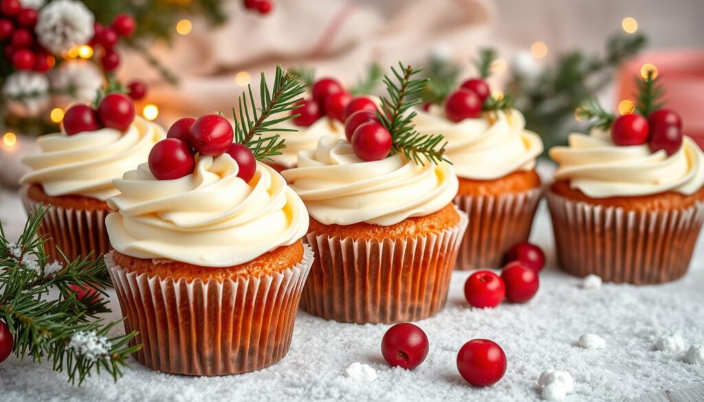 white chocolate cranberry holiday cupcakes