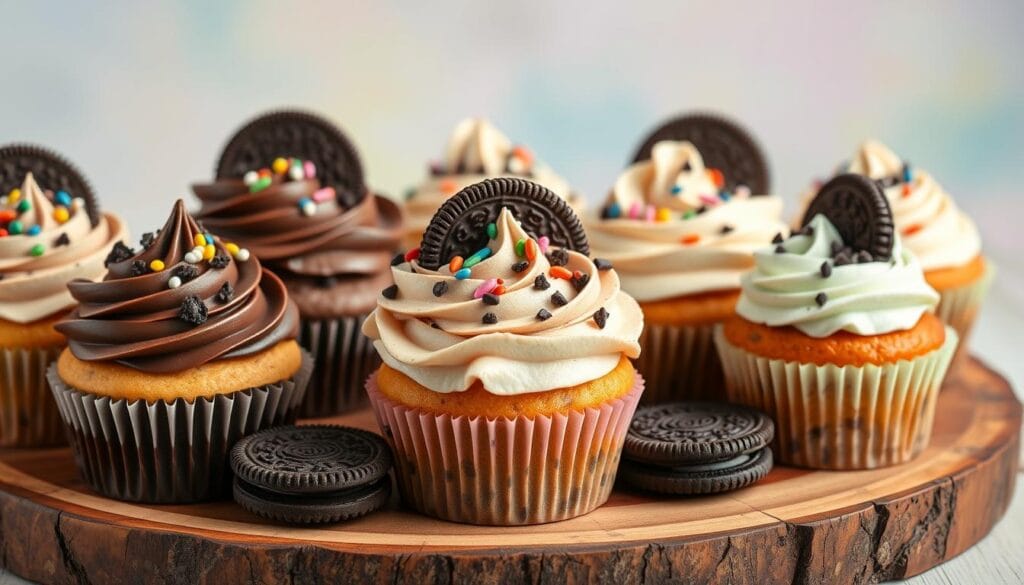 Oreo cupcake variations