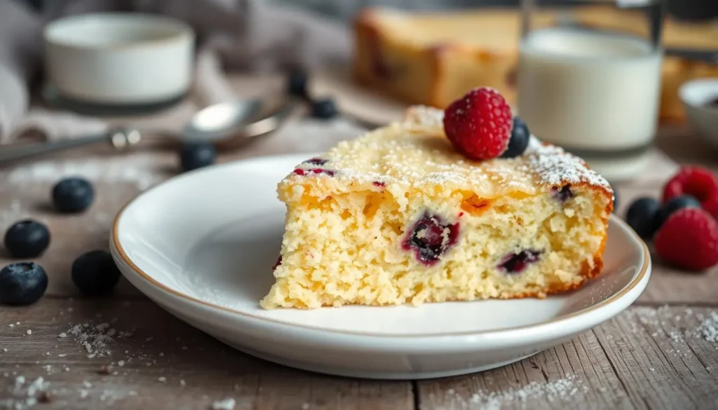 slice of kefir sheet cake