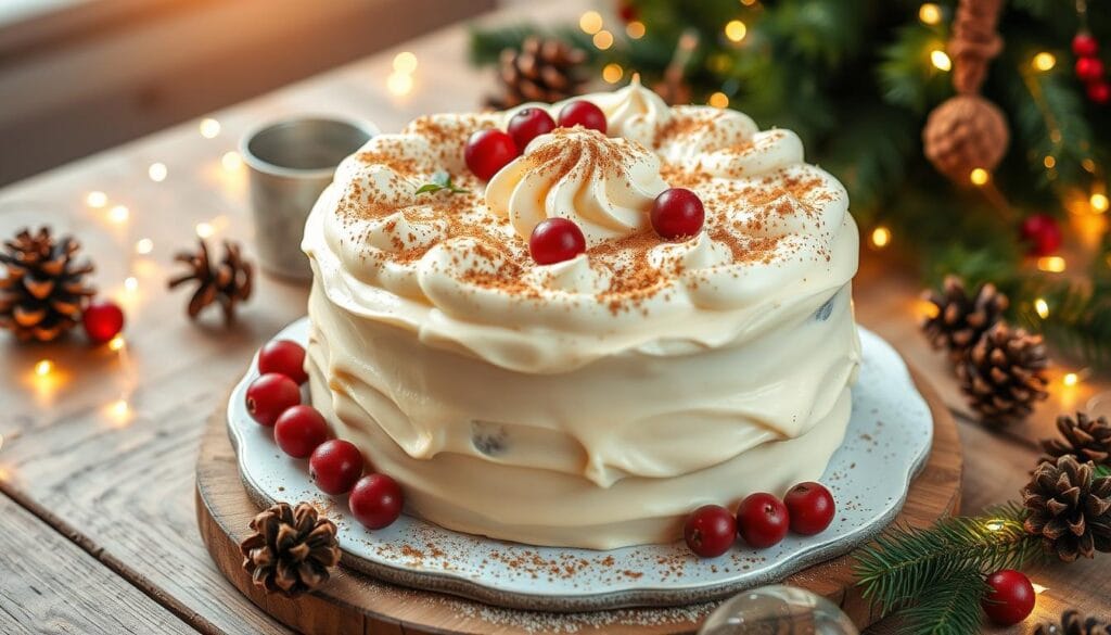 eggnog cake decoration