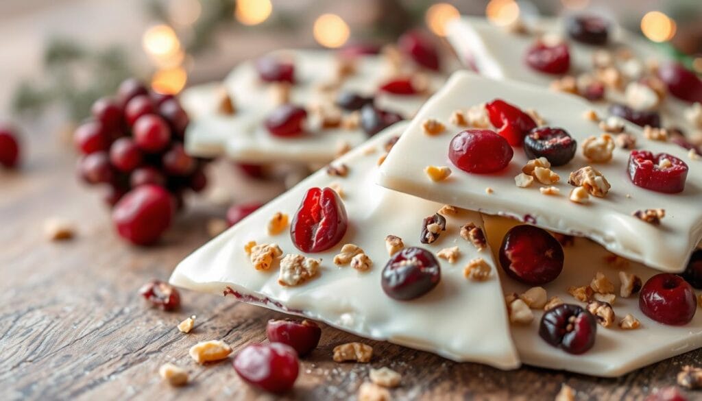 white chocolate cranberry bark