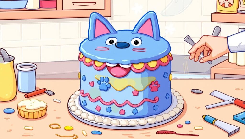 Bluey Cake Assembly Steps