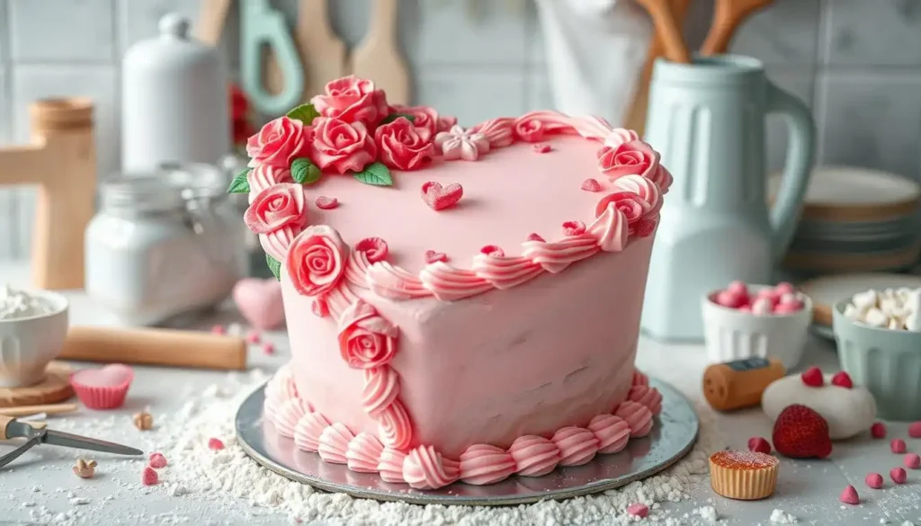 Heart Cake Bakery Design Technique