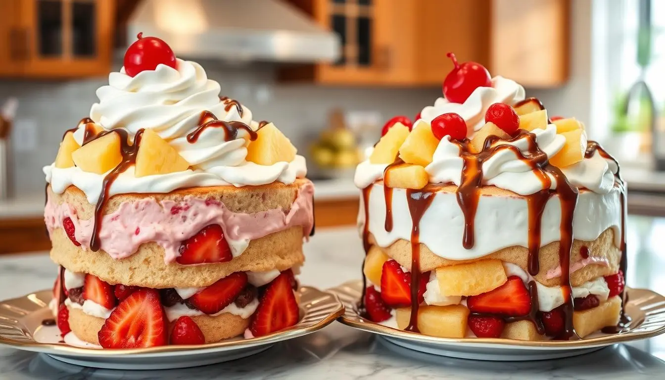 Banana Split Cake Variations