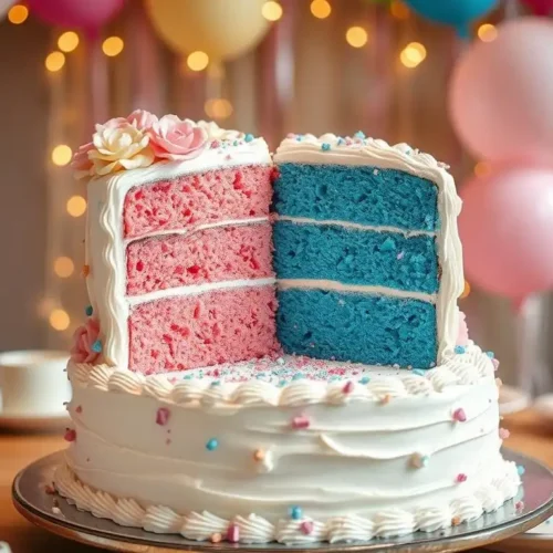 gender reveal cake