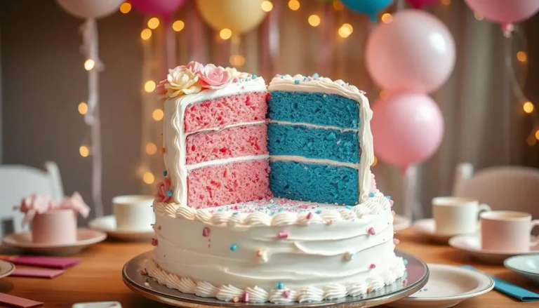 gender reveal cake