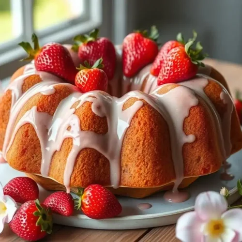 strawberry bundt cake