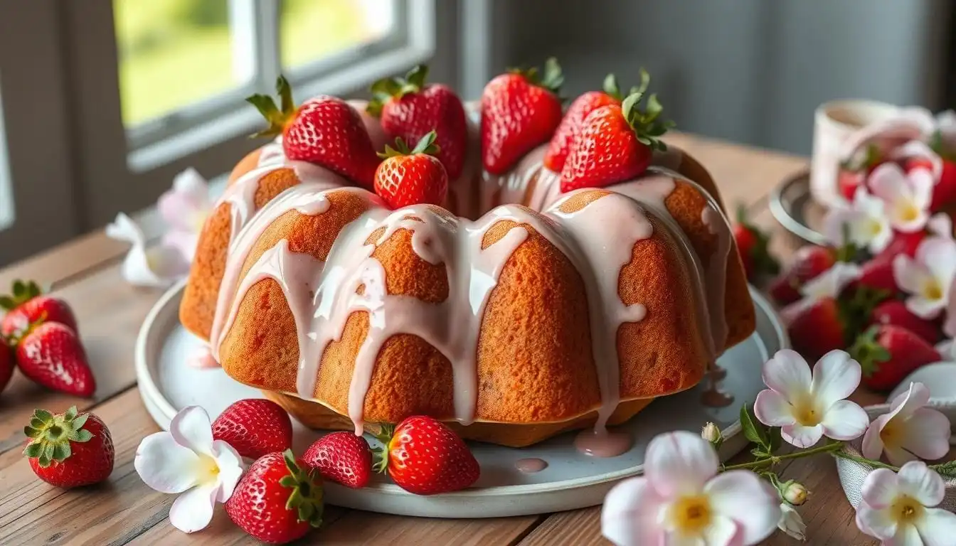 strawberry bundt cake