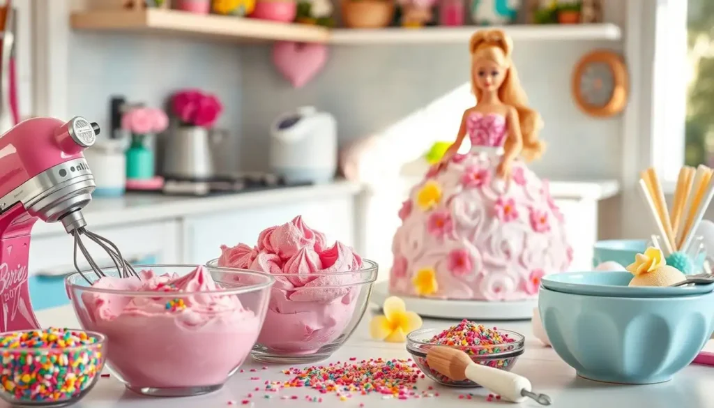 Barbie Cake Preparation Steps