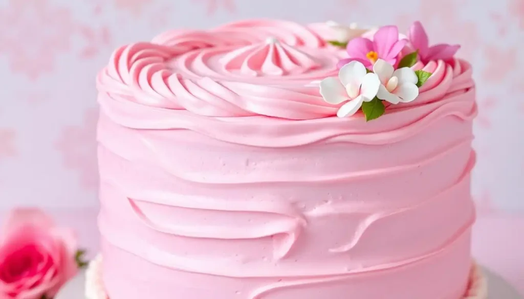 Pink Cake Frosting Techniques